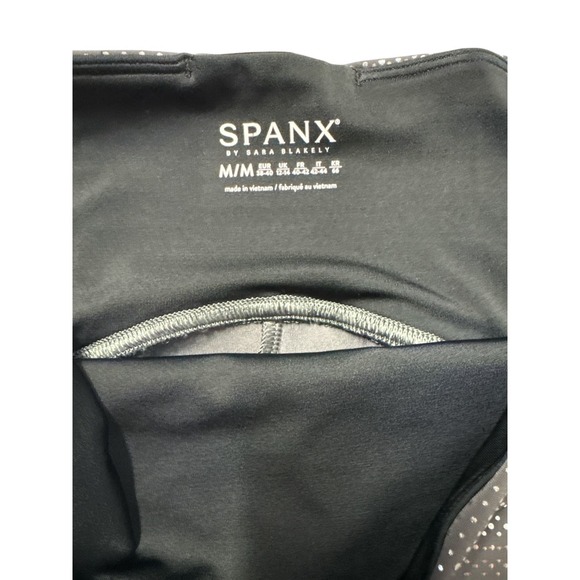 SPANX Metallic Dot Print Active 7/8 Workout Leggings Black/Multi Size Medium - Picture 3 of 6
